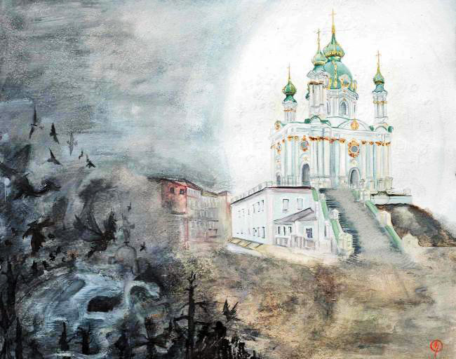 «Храм града цього». 2012. Папір, акварель